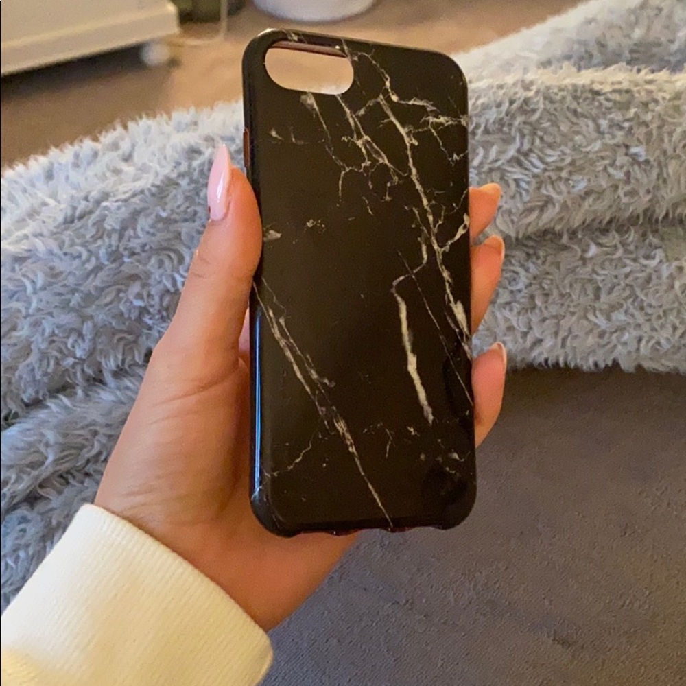 black marble hard shell iphone 8 case